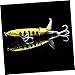 Yardwe Fish Lure Bait Kit 6pcs Realistic Fish Shape Lures 10cm/13g PVC Metal Practical Hooks for Easy Fishing