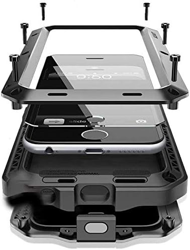Marrkey for iPhone 11 Pro Max Case,Full Body Protective Heavy Duty Shockproof Tough Armour Aluminum Alloy Metal Case with Silicone Built-in Screen Protector for iPhone 11 Pro Max 6.5 Inch - Black
