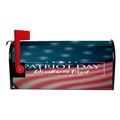 N / A Nuansexi Outdoor Mailbox Cover Magnetic Patriot Day Blurry American Flag Mailbox Wraps Waterproof Holiday Seasonal Greeting Post Letter Box Cover Sunscreen Magnetic Standard Size thumb #4