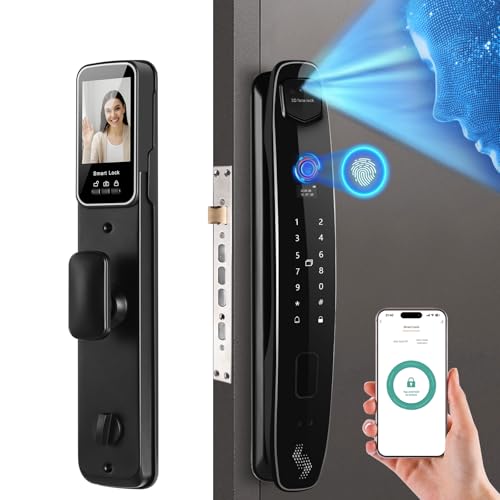 La Mejor Selección de Cámaras con reconocimiento facial los más recomendados. 35 Cerradura Electrónica Inteligente Wifi de Seguridad, EEGVUY Cerradura Inteligente con Reconocimiento Facial 3D, 6 Métodos de Apertura, Cerradura de Seguridad Multifuncional con...