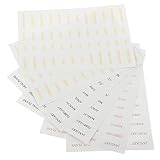 HAWILLOSCH 6枚 オーシャンシリーズノート ドット キラキラ数字ステッカー ゴールドステッカー 赤い ジブリ 番号 DIY用 スク ブッキング英語 ペット