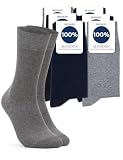 Occulto Calcetines 100% Algodon para Hombre 6 pares (modelo: Roland) mezcla azul 43-46