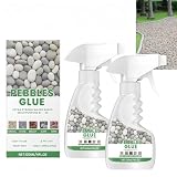 2 pezzi di colla per ghiaia all'aperto, legante per ghiaia, legante in resina per pietre a base d'acqua, corteccia, patio e sentieri del giardino, colla per roccia per G/ravel e pietre da giardino