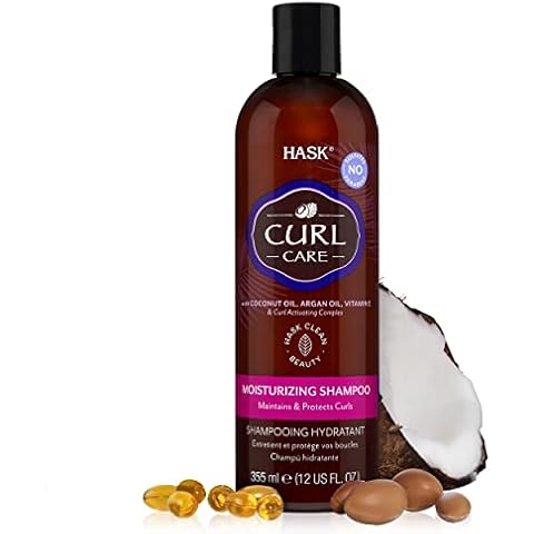 HASK CURL CARE Shampoo for all curl patterns, color safe, and cruelty-free - 1 355mL Bottle, (Pack of 1) Cover
