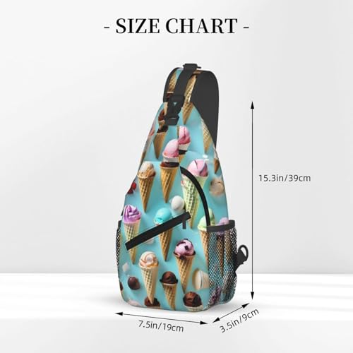 Morrales de bandolera con estampado Ice Cream Cones miniatura 3