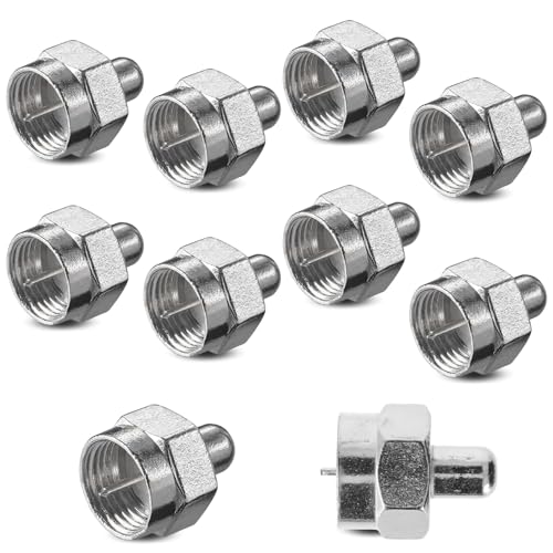 TECHZOCO Juego de resistencias de terminación SAT F, Resistencia De Terminación Sat, 75 ohmios, compatible con Multiswitch, LNB, Sintonizador, Enchufes, resistencia final de satélite, 10 unidades