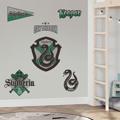 Harry Potter Wall Sticker – Slytherin House Pride Decal Set Wizarding World Art (60cm Width x 30cm Height)