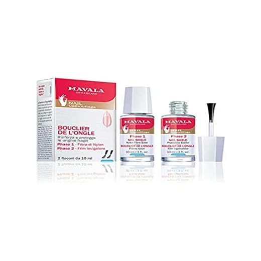 Mavala - Bouclier De L'Ongle - Renforce et Protège L'ongle Fragile - Phase 1 : Fibres Nylon - Phase 2 : Film égalisateur - 2 Flacons de 10ml