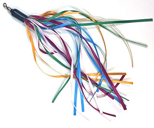 CoolCyberCats Cinta, cuero y pelo accesorios para gatos – Se adapta a gatos salvajes y populares varitas/postes de aves y atrapadores (cintas finas)