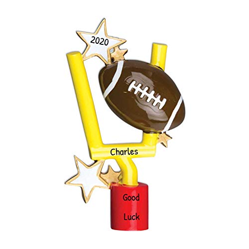 Personalized Football Goal Post Christmas Ornaments 2023 - Customized Sports Ornaments Decorations with Mini-Goal Post Design Ideal for Wall Hanging - Free Customization