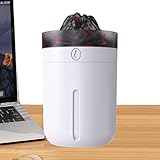 Luftbefeuchter mit Flamme, 330 ml, Lichtdiffusor mit 7 Farben, persönlicher Luftbefeuchter für Schreibtisch mit Flamme, für Wohnzimmer, Studio, Yoga, Arbeitsbereich, Haus, Auto, Familie, Freunde