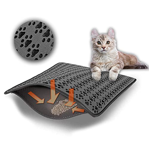 Cat Litter Mat Litter Trapping Mat, Kitty Litter Mat, Litter Box Mat, Litter Mat For Litter Box Extra Large #TOP14