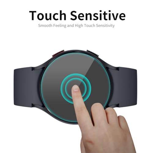 Image of 4youquality Military-Grade Gorilla Tempered Glass for Samsung Galaxy Watch 4 /5 / 6 /7 / 8 / Watch FE (40mm Model) | 9H Hardness | HD Clear | Scratch Resistant | Pack of 2