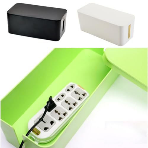 Boîte rangement câbles blanc organiseur multiprises maison bureau