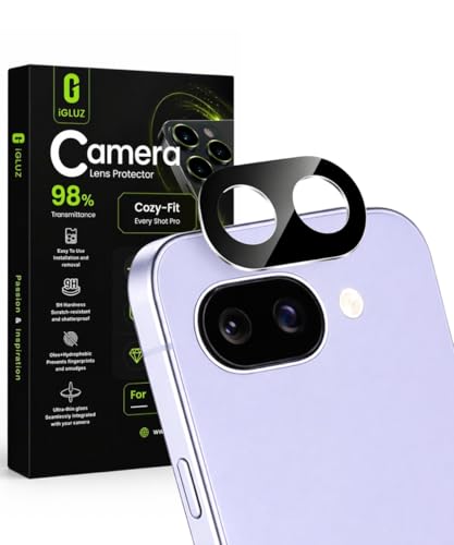 Image of iGluz Compatible with Google Pixel 9a Camera Lens Protector (1 Pack) | Premium 9H Tempered Glass Camera Guard | Ultra Clear HD | Scratch Resistant | Case Friendly Fit | Bubble Free Easy Installation
