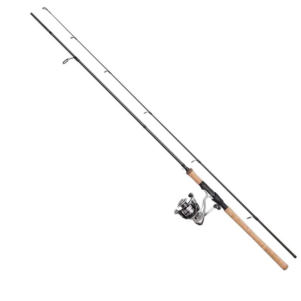 DAM Impressa Classic Spinning Combo, Freshwater Angler Fishing Rod & Reel Pike Perch & Zander, Strong Leightweight & Versatile, Black, 2.40m Moderate Fast Rod, 3000 Size Reel