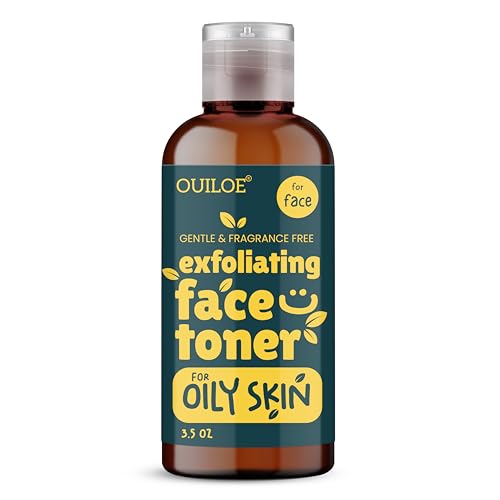 Non Comedogenic Face Toner for Oily Skin - Fragrance Free Pore Minimizer for Face - Safe for Acne Prone and Sensitive Skin - Non Irritating, pH Balanced, Gentle, 3.52 oz by Ouiloe