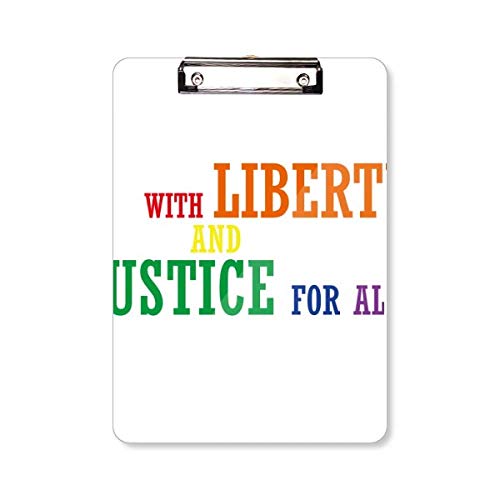 Bloc-notes A4 drapeau arc-en-ciel pour la liberté et la justice