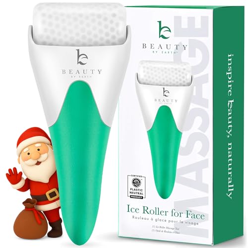 Ice Roller for Face - Smoothes Fine Lines & Wrinkles, Stocking Stuffers, Face & Eye Roller for Puffy Eyes, Skin Care Massager, Beauty Gift That Helps Relieve Migraines, Facial & Spa Gifts for Women