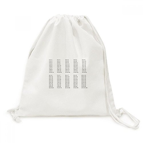 Sac en toile de mathématiques à cordon pour surmonter les blocages des chiffres