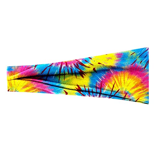 PONNYC Tie-dye Faixa de cabeça esportiva para ioga antitranspirante turbante, T9