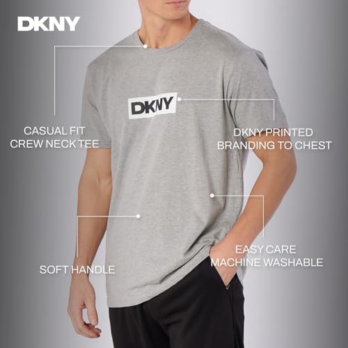 T-shirt DKNY Nugget pour homme en coton premium noir - 4