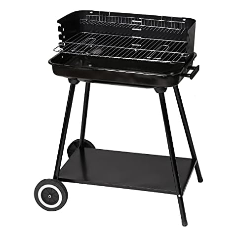 Barbacoa de carbón LOLAhome Ldk Garden con Parrilla y Estructura de Acero Negra Cover