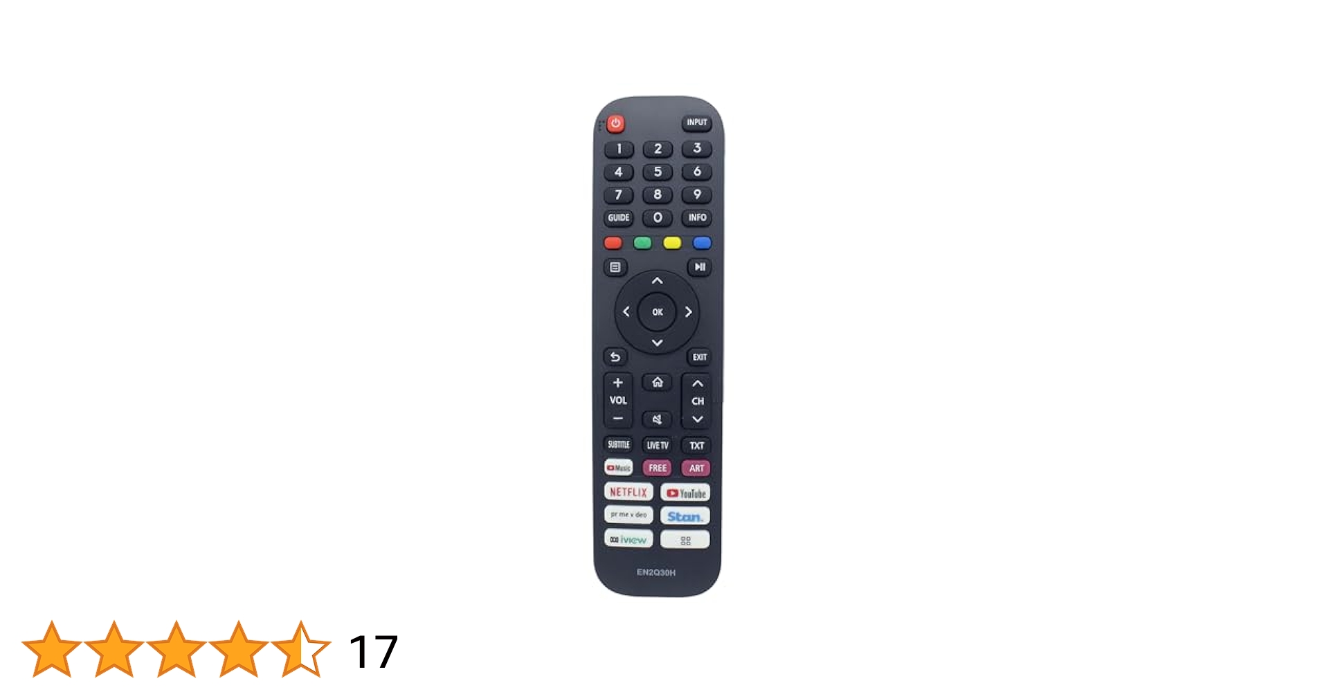 Amazon | EN2Q30H リモコン 交換用 Hisense VIDAA TV 65Q7 65SX
