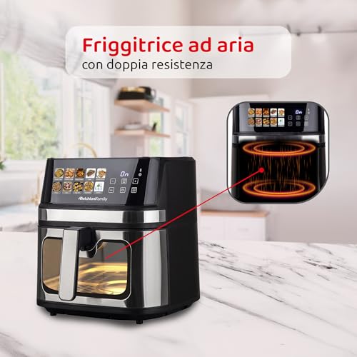 Friggitrice Ad Aria 8 Litri Gaia Plus Air Fryer Display Melchioni Family 2200W - 4