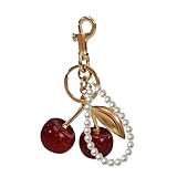 Photo Gallery hoheng portachiavi con ciondolo a forma di ciliegia rosa, accessorio da donna alla moda, rosso, taglia unica Photo Gallery hoheng portachiavi con ciondolo a forma di ciliegia rosa, accessorio da donna alla moda, rosso, taglia unica