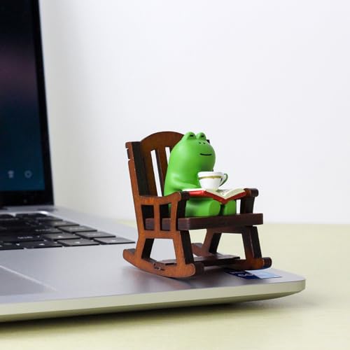 image for Refintural Miniature Frog Figurines - Funny Frog Sculpture for Shelf, 