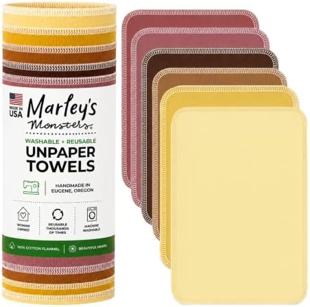 Marley's Monsters UNpaper Towels - 12 Count roll, Reusable Paper ...
