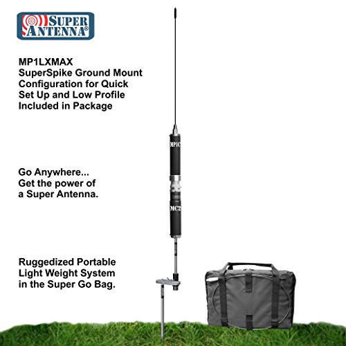 Super Antenna MP1LXMAX Deluxe Tripod 80m-10m HF +2m VHF Portable Antenna with Go Bags ham Radio Amateur