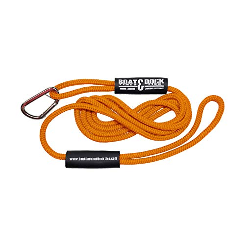 Boat Throw Rope- Double Braided Nylon Rope, Stitched Loops and Floats by Boat