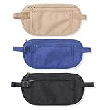 COYUN Geldgürtel, 3 Pcs Diebstahlsichere Tasche, Reisetasche, Diebstahlsicherer Gürtel, Sportgürtel, Verstellbarer Gürtel,für Damen und Herren, Reisen, Laufen