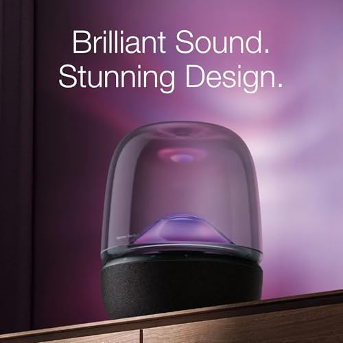 Harman Kardon Aura Studio 5 - Bluetooth® Home Speaker with Transparent Dome Design and Diamond-Effect Lighting - Black - 1