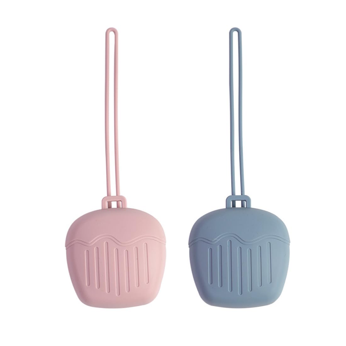 Boite à Tétine Bébé Silicone 2 Pièces Imperméable Portable Sans BPA Rose Bleu