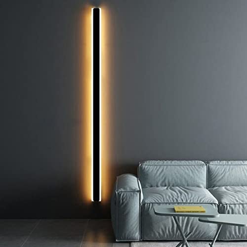Applique Murale LED 80CM Rectangle Noir à Intensité Variable AMAZWI - 5