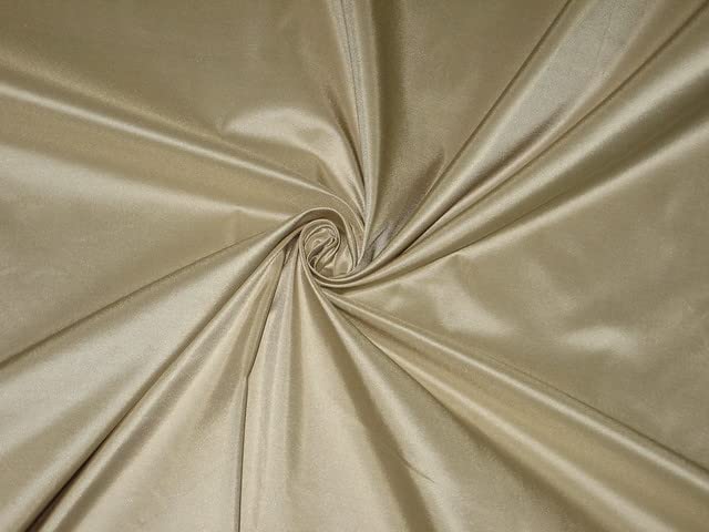 Tissu taffetas 100% pure soie crème café au mètre TAF165 largeur 137 cm