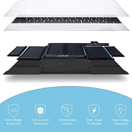 A1582 A1502 Laptop Battery Replacement for Macbook pro Retina 13 inch Late 2013 Mid 2014 Early 2015,Fits A1493 Laptop Battery [Li-Polymer 11.42V74.9WH 6559mAh]
