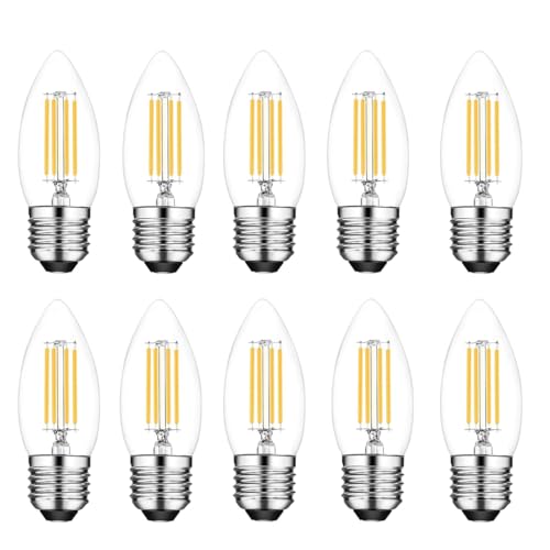 Ampoule LED E27 C35 blanc chaud 3000K lot de 10 lampes 4W équivalent 40W 400Lm