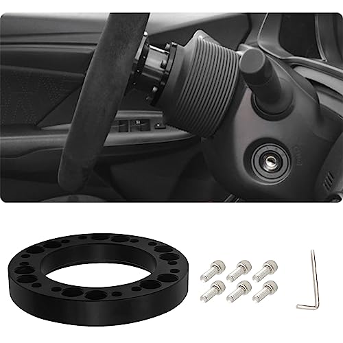 Middrivr Steering Wheel Hub Adapter, Wheel Hub Spacers, Aluminium Alloy 12mm Steering Wheel Hub PCD Adapter Spacer, Car Accessories Wheel Adapters Spacers for Momo Nardi OMP Sparco and Most Cars