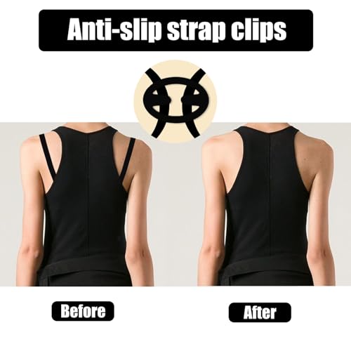 18 Pcs Bra Straps Clips Adjustable Non Slip Bra Clips for Racerback Bra Straps Holder Bra Extenders 2/3 Hook4