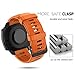 NotoCity for Garmin Instinct Band, Soft Silicone Replacement Watch Strap Compatible with Garmin Instinct 2/ Solar/Tactical(Orange)