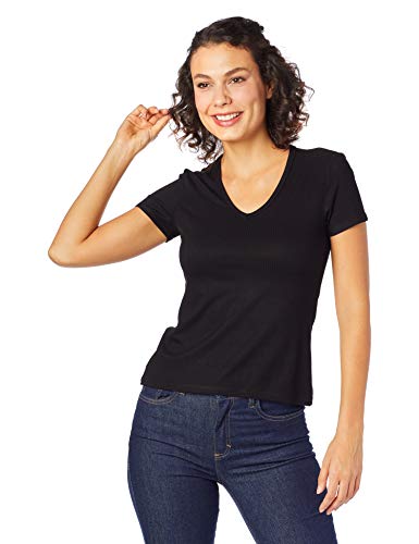 Camiseta Baby Look, Malwee, Feminino, Preto, P