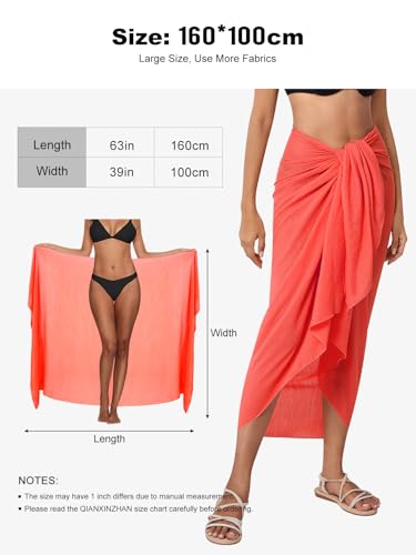 Image of QIANXIZHAN Women's Swimsuit Cover Up,Beach Sarong Wrap Bottom Coverup