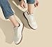LUCKY STEP Women's Retro Fashion Sneakers Classic Mesh Gum Sole Tennis Footwear Casual Running Trainer Skate Walking Shoes(Beige,8.5)