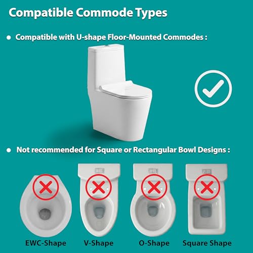 Image of WASSMIST Toilet Seat Cover Set (Soft Close) Durable Toilet Seat Cover | Premium Finish