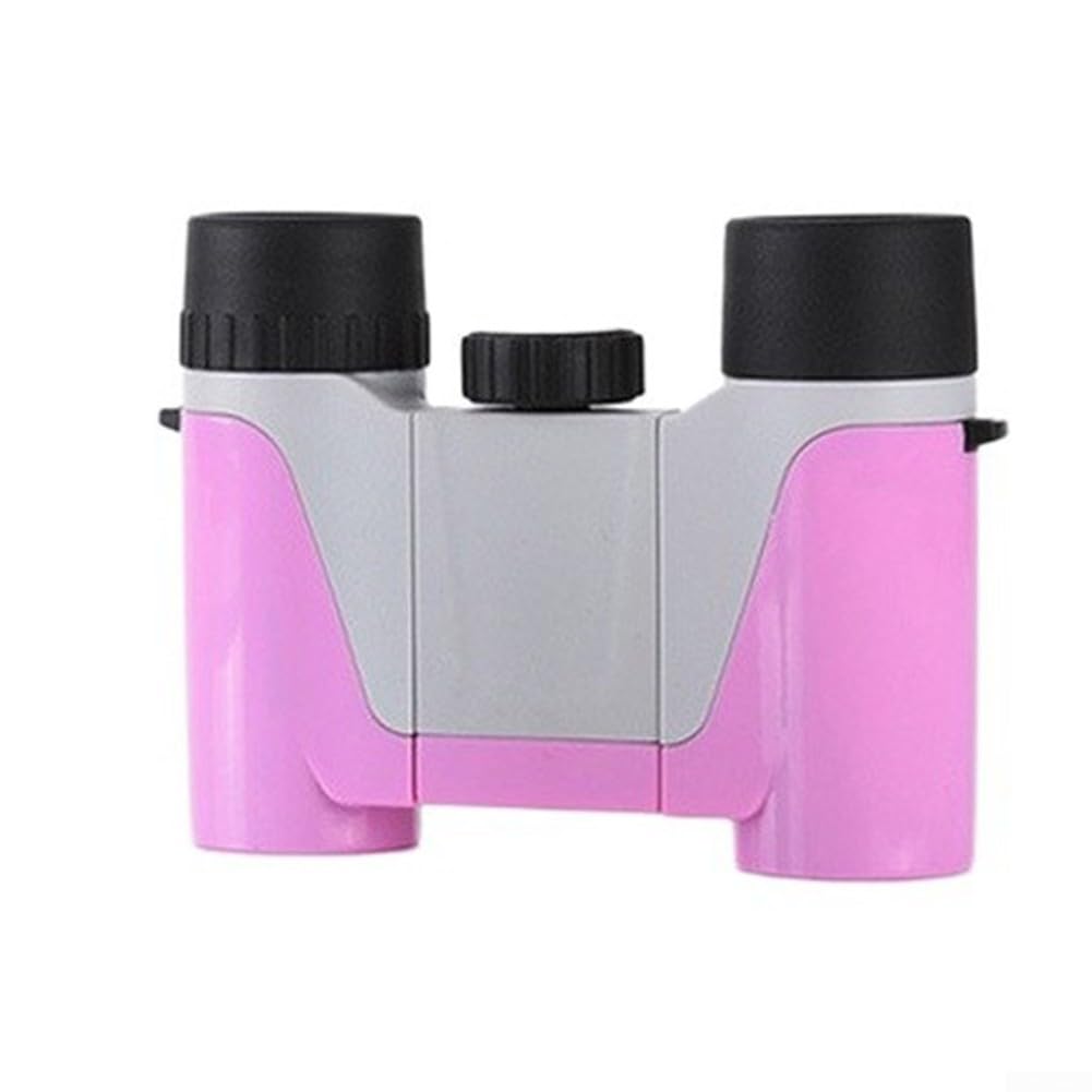 Prismáticos compactos para niños: ligeros, fáciles de usar, enfoque ajustable. (FF 7x18 rosa rosa)