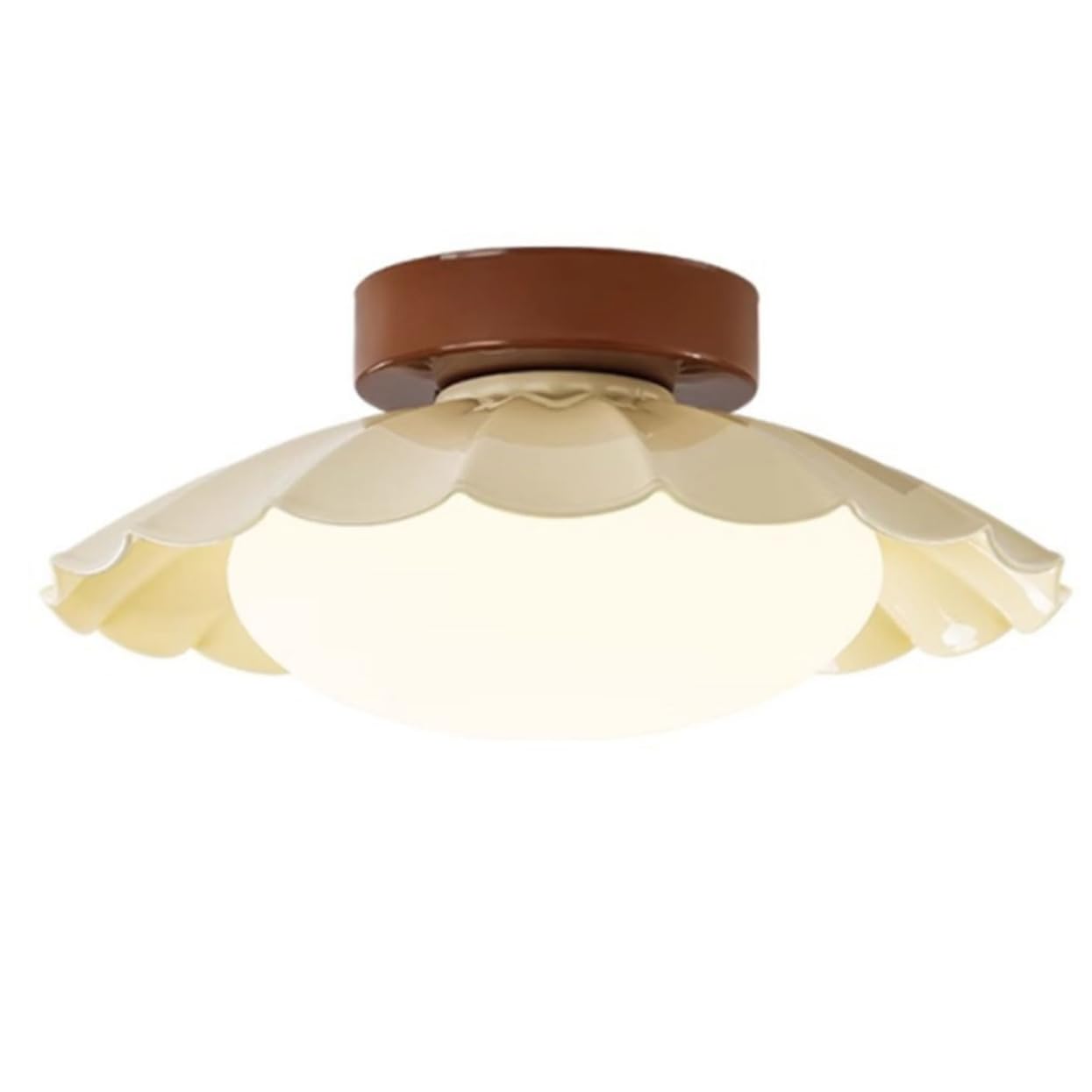 Lampy sufitowe okrągłe nordyckie beżowe